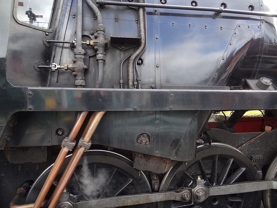 train carriage, north yorks, railway, engine, mode of transportation HD wallpaper