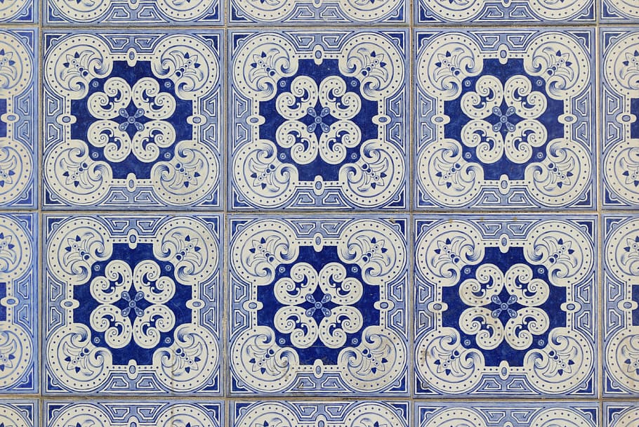 Ceramic, Portugal, Tiles, Wall, Covering, regular, pattern HD wallpaper