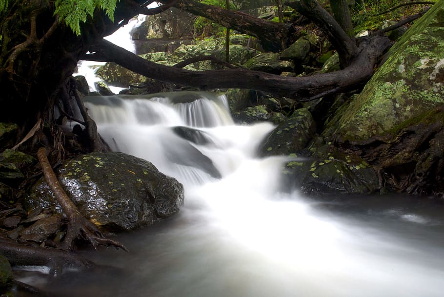 time lapse of body of water, waterfall, long exposure, river HD wallpaper