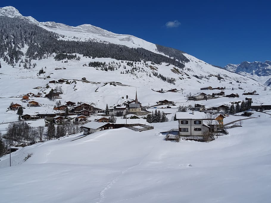 snow, winter, mountain, cold, resort, sweizs, cold temperature HD wallpaper