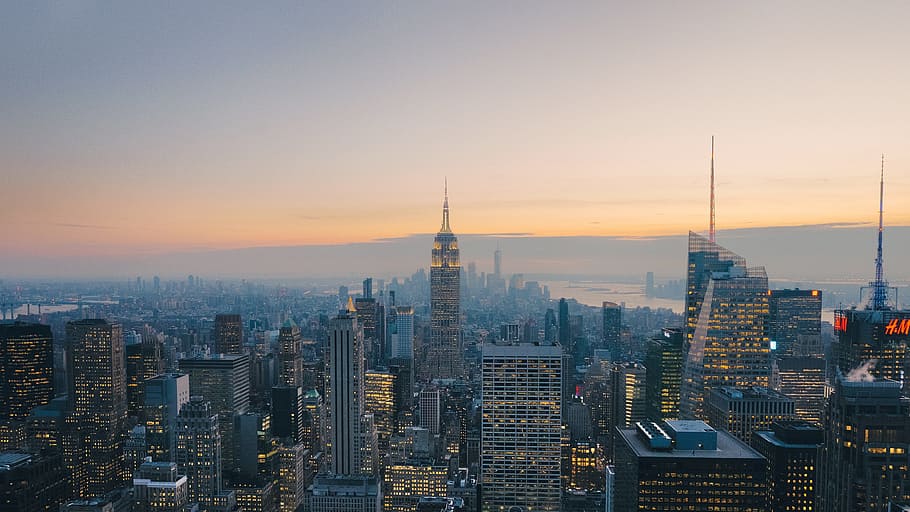 architecture, building, infrastructure, sunset, sky, skyscraper HD wallpaper