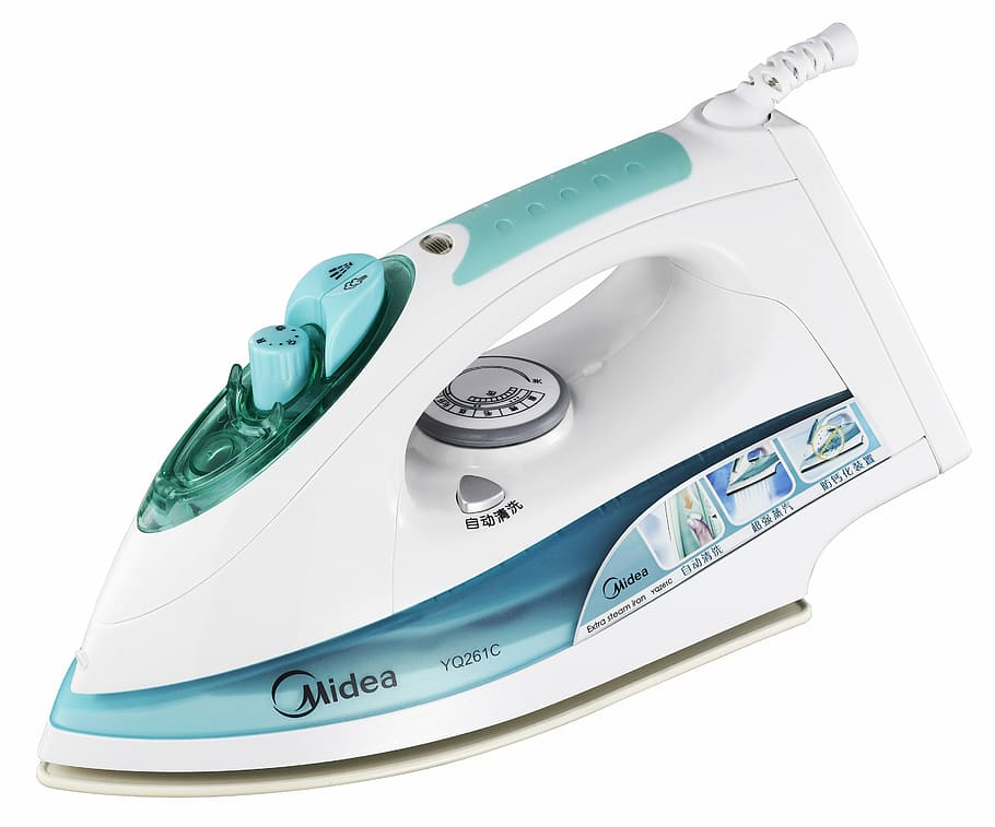 white and green Midea clothes iron, home appliances, small appliances, HD wallpaper