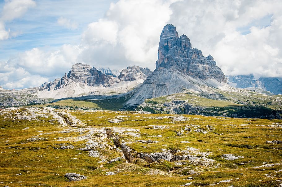 mountain, highland, cloud, sky, summit, ridge, landscape, nature HD wallpaper