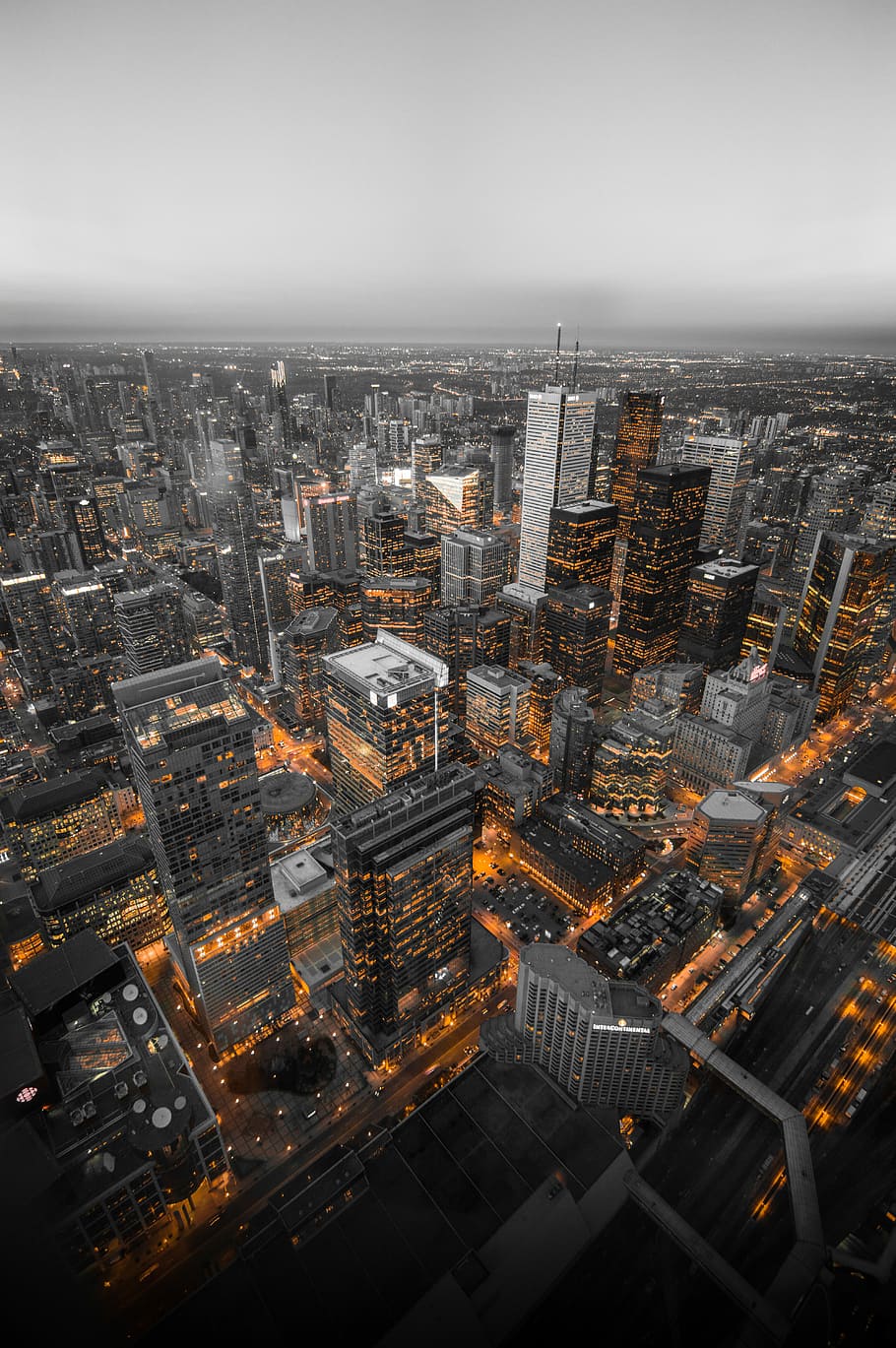 Toront’O’range, time-lapsed and aerial view photography of city HD wallpaper