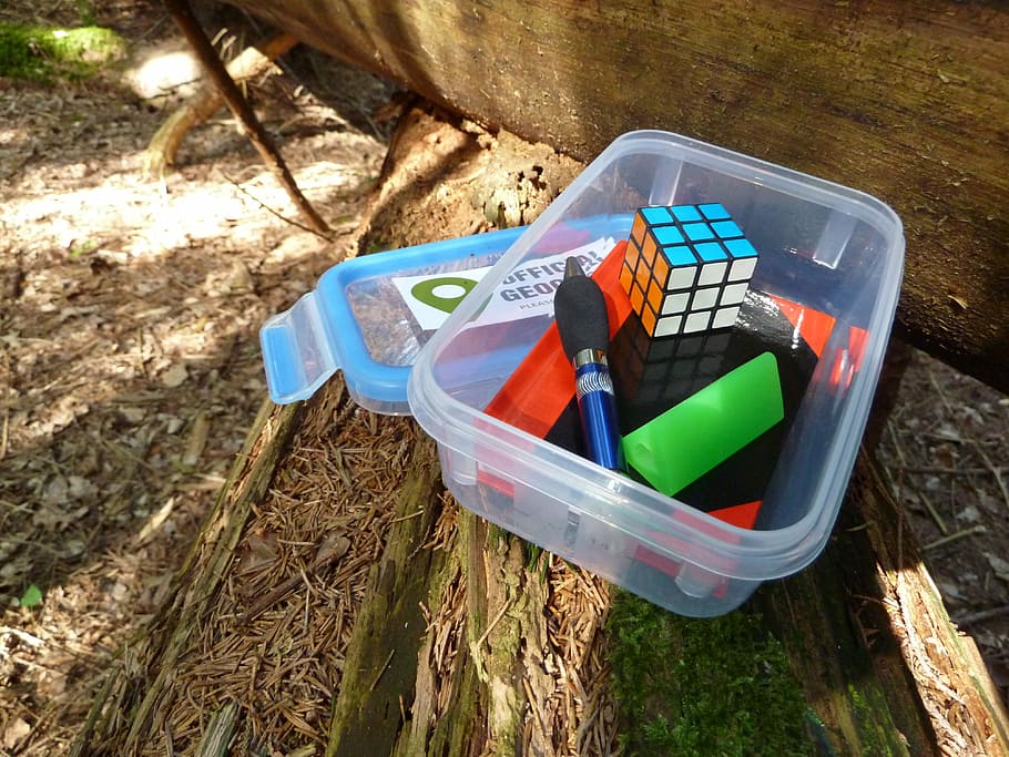 white plastic storage box, Geocache, Geocaching, Small, logbook HD wallpaper