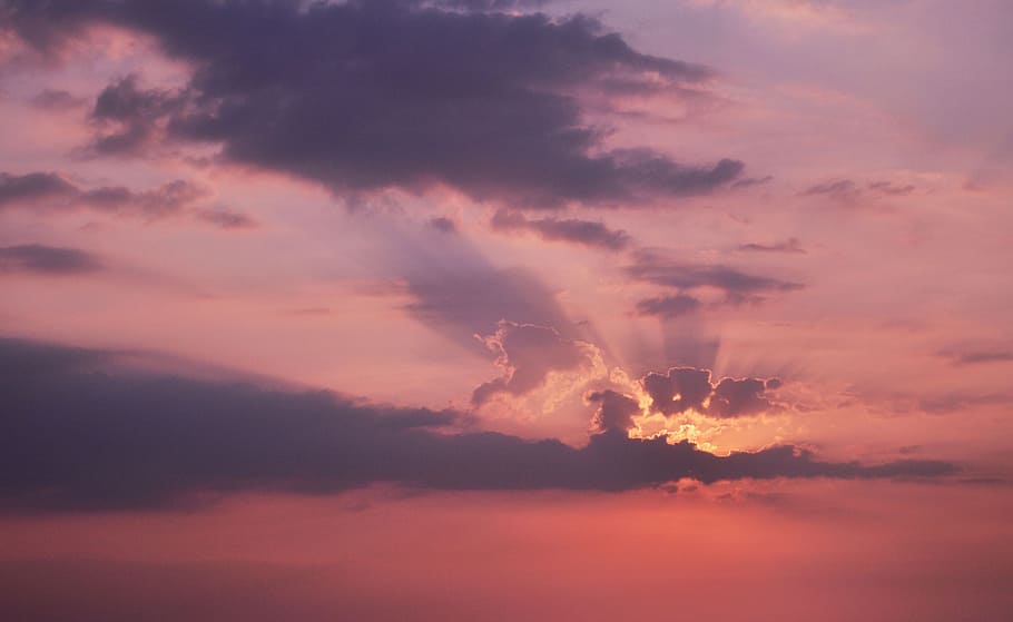 sunset, nature, panoramic, dawn, sky, cloud - sky, environment HD wallpaper
