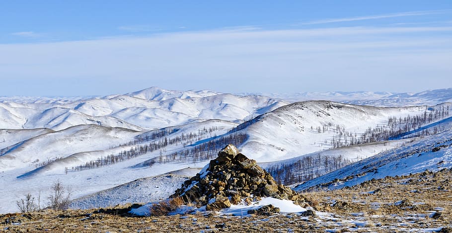 mountain, winter, snow, landscape, nature, outdoor, winter landscape HD wallpaper