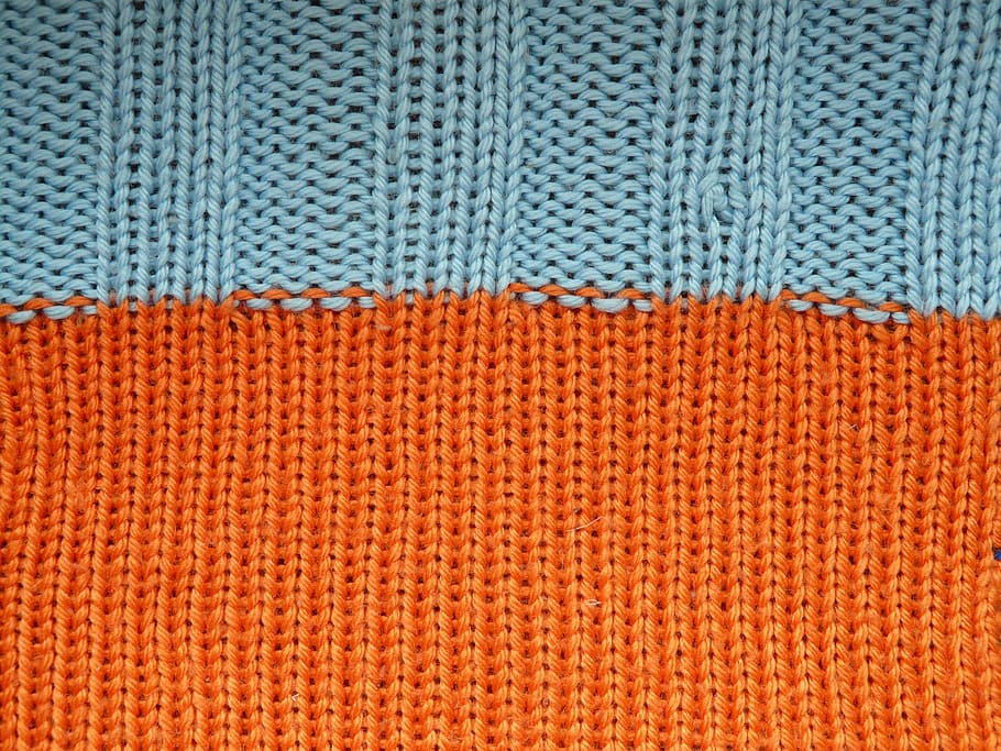 orange textile, Fabric, Pattern, Knit, Tissue, Weave, close HD wallpaper