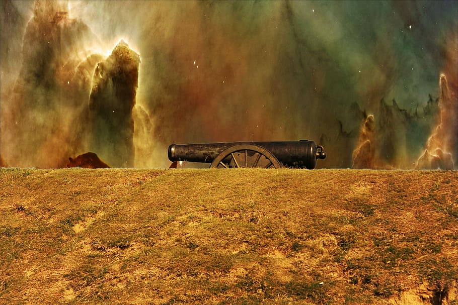 Cannon on the battlefield in Vicksburg, Mississippi, civil war, HD wallpaper