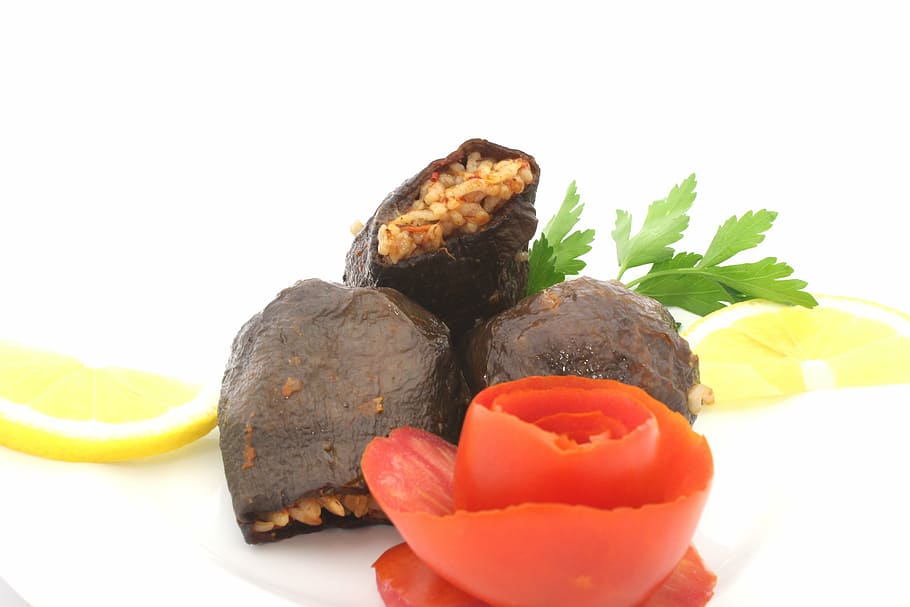 dry stuffed, eggplant, appetizer, cold appetizers, help, food HD wallpaper