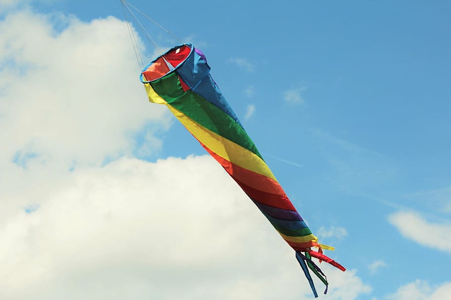 wind sock, windspiel, colorful, children, turn, pinwheel, airy HD wallpaper