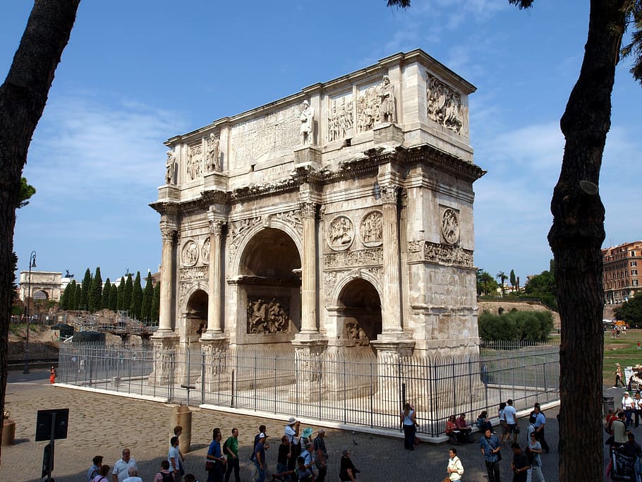 rome, italy, arch of constantine, places of interest, monument