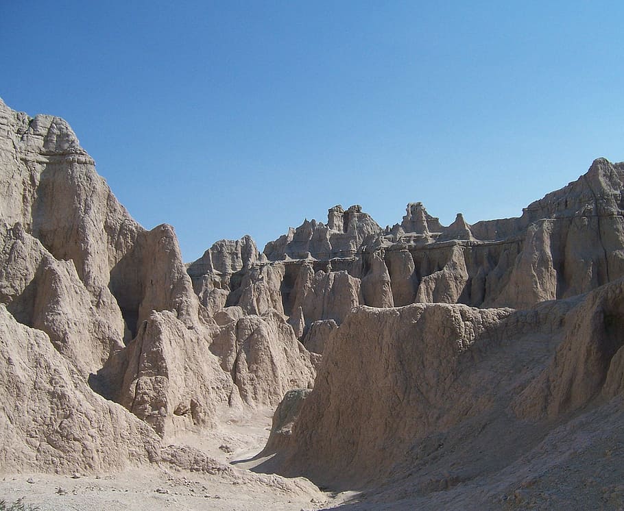badlands, arid, desolate, desert, nature, park, geological HD wallpaper