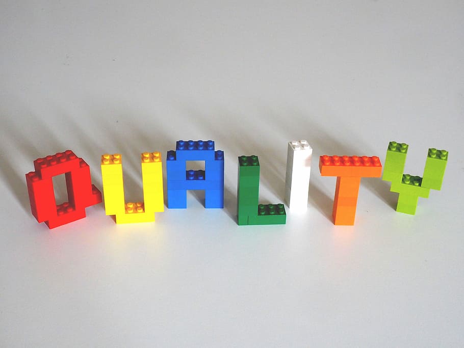assorted-color quality plastic blocks on white surface, Lego HD wallpaper