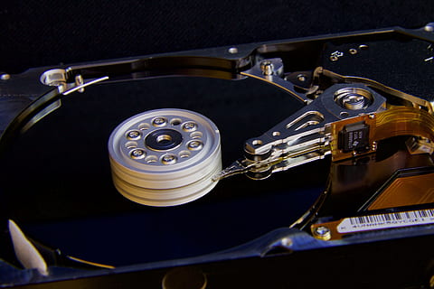 black and grey vinyl player, Disc, Reader, Reading, Arm, Hard Drive HD wallpaper