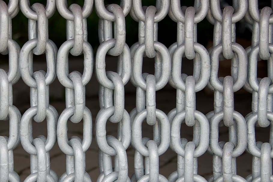 gray chains, Chain Link, Steel, Metal, members, links of the chain, HD wallpaper
