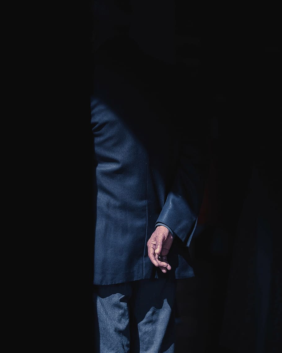 man wearing suit standing near black surface, people, old, coat HD wallpaper