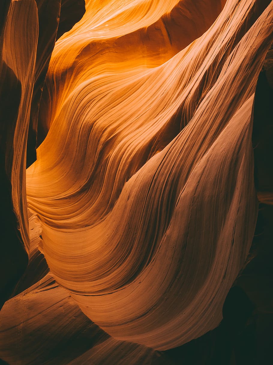close up photography of brown antelope canyon, rock, layers HD wallpaper