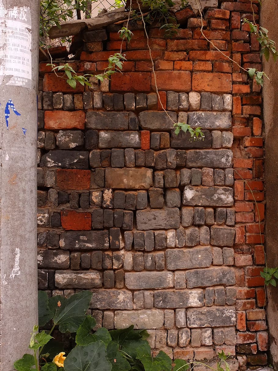 brick wall, the years, ash brick, architecture, built structure HD wallpaper