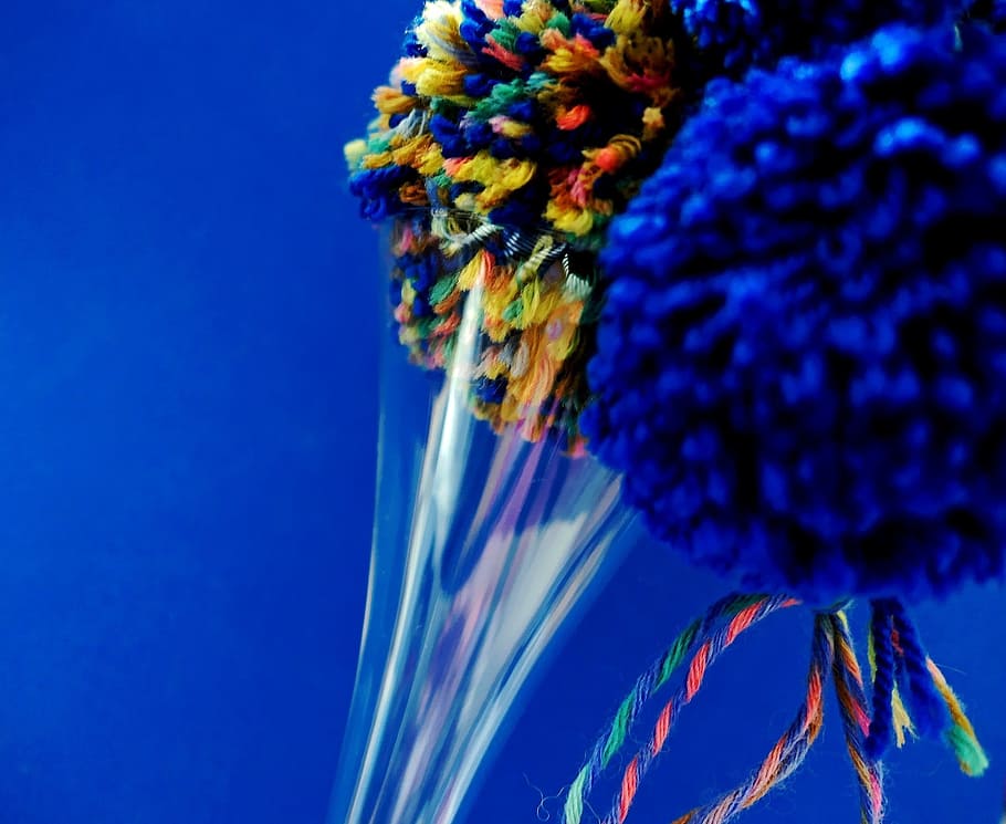 bobble, glass, wool, cat's cradle, knit, colorful, hand labor HD wallpaper