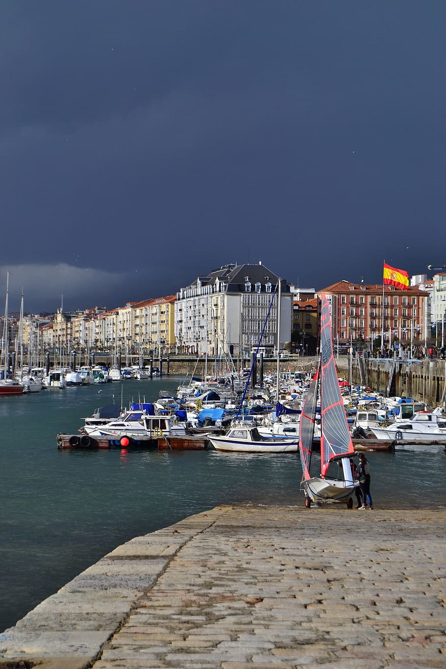Santander, Cantabria, Port, Harbor, Sea, boats, sailboats, architecture HD wallpaper