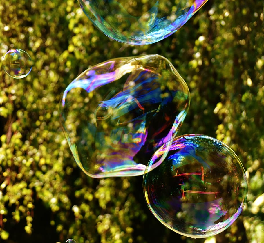 soap bubble, huge, large, make soap bubbles, wabbelig, iridescent HD wallpaper