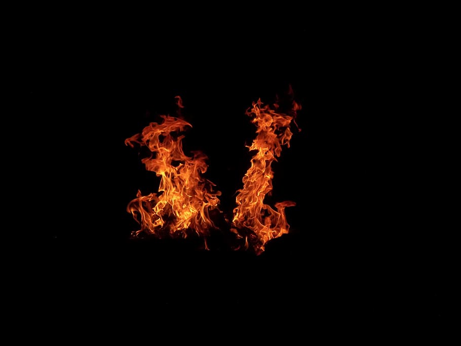red fire, flame, burn, orange, blaze, burning, fire - natural phenomenon HD wallpaper