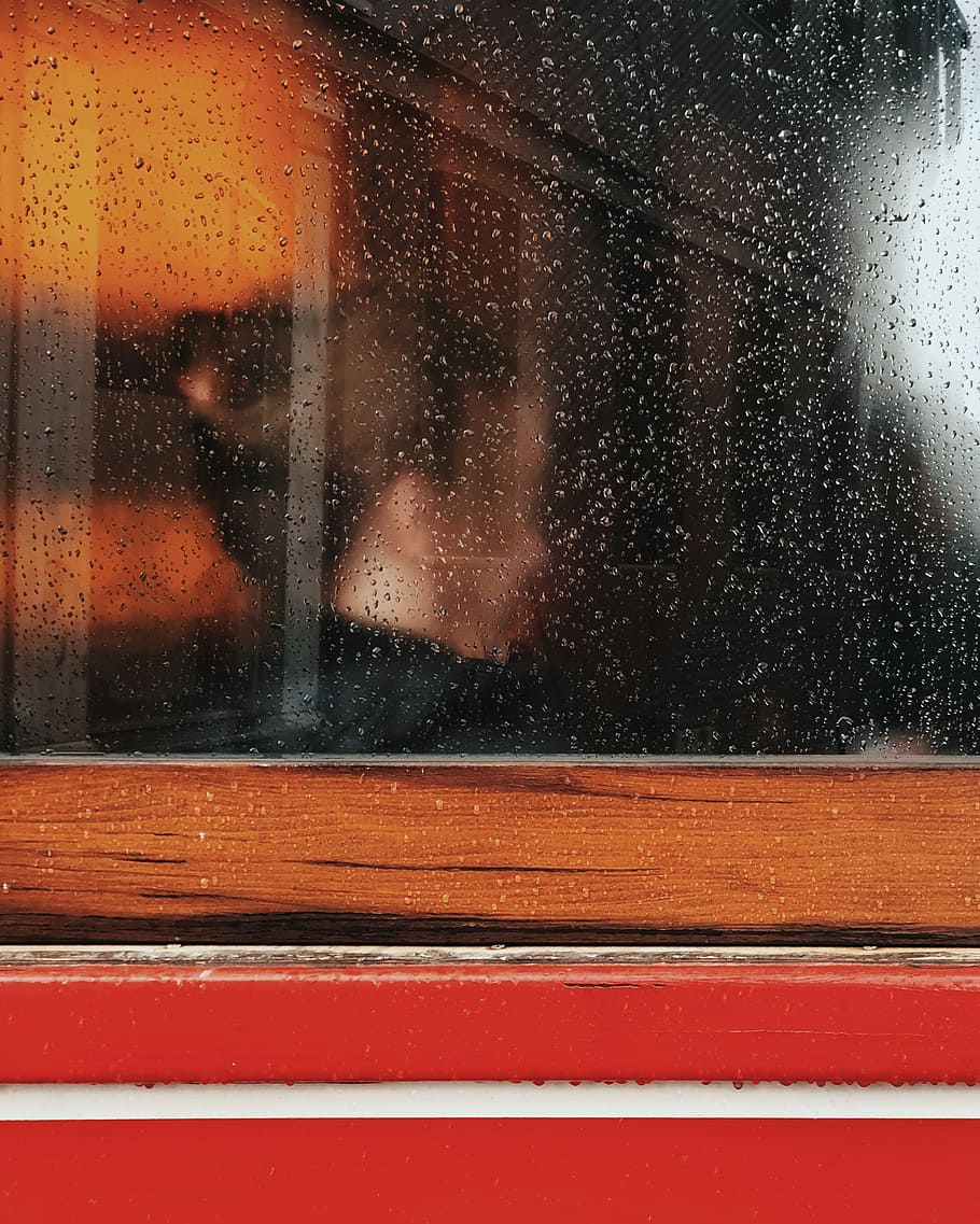 brown wooden frame, untitled, warm, window, abstract, blur, moody HD wallpaper