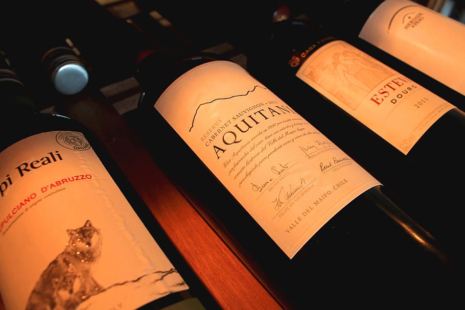 wines, bottles, cellar, low light, drink, stored, guarded, text HD wallpaper