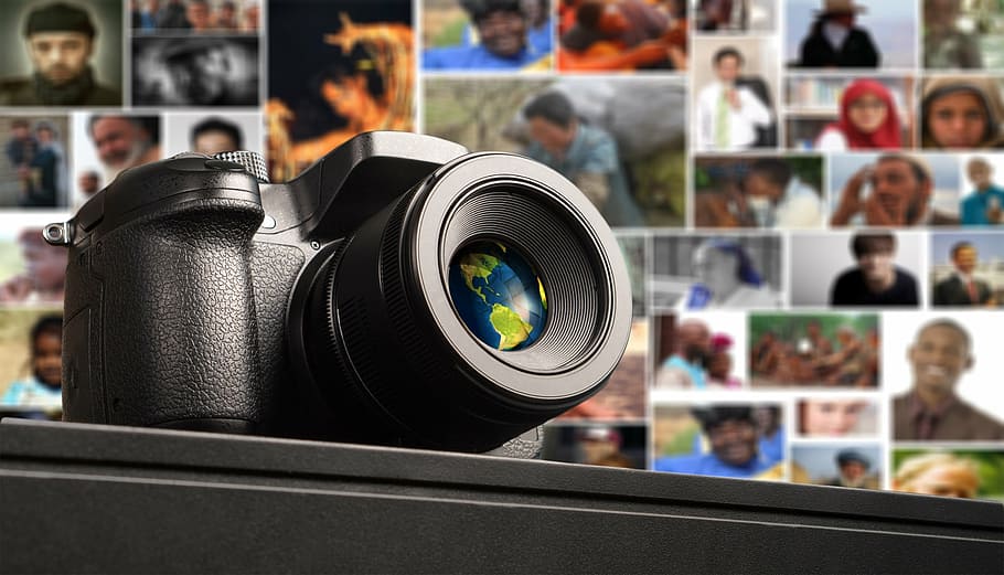 selective focus photography of black DSLR camera, human, humanity, HD wallpaper