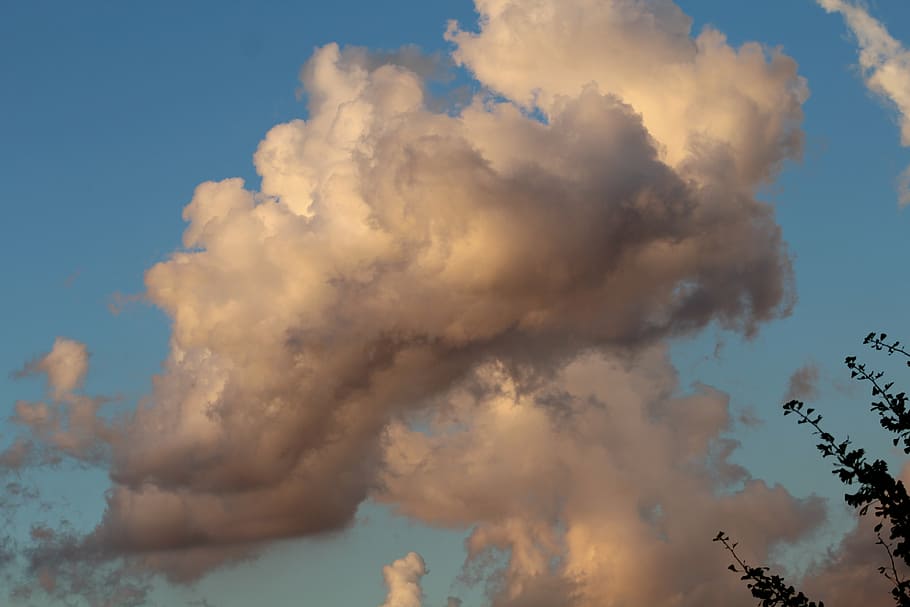 clouds, sky, cloudy, sunset, nature, weather, cloud - Sky, blue HD wallpaper