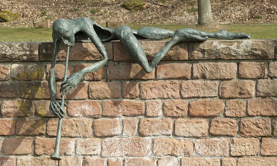 sculpture, objects, art, culture, trumpeter, artists, wall HD wallpaper