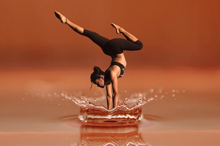 shallow focus photography of woman doing yoga, dance, meditation, HD wallpaper