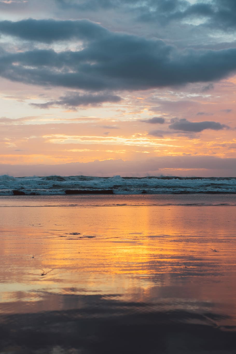 calm water under white clouds during golden hour, photo of body of water during golden hour HD wallpaper