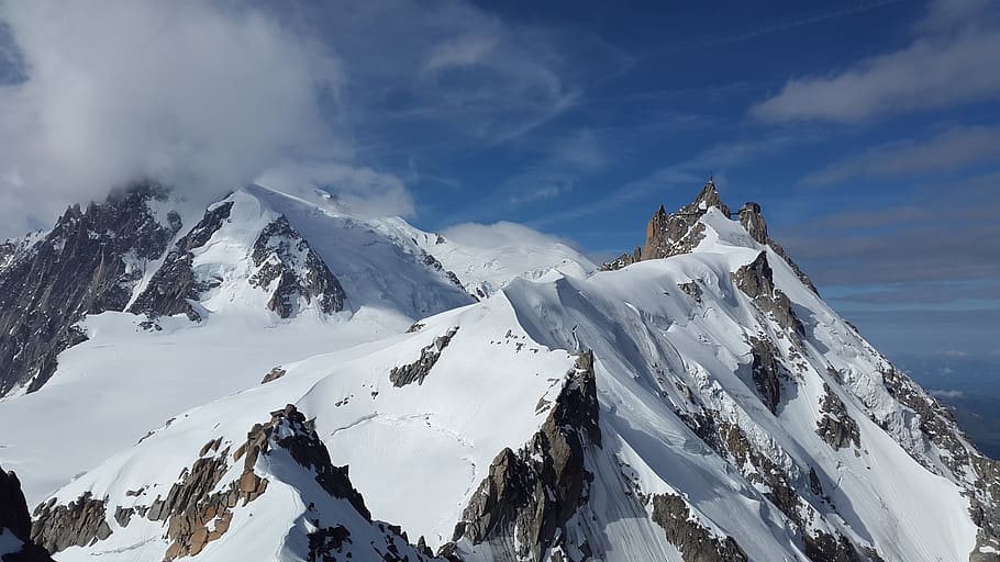 Aiguille Du Midi, Chamonix, high mountains, alpine, summit, snow, HD wallpaper