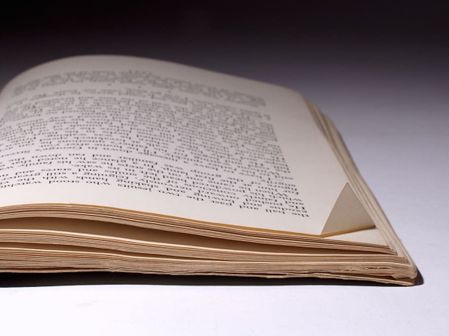 brown and black book on white top, page, chapter, publication HD wallpaper