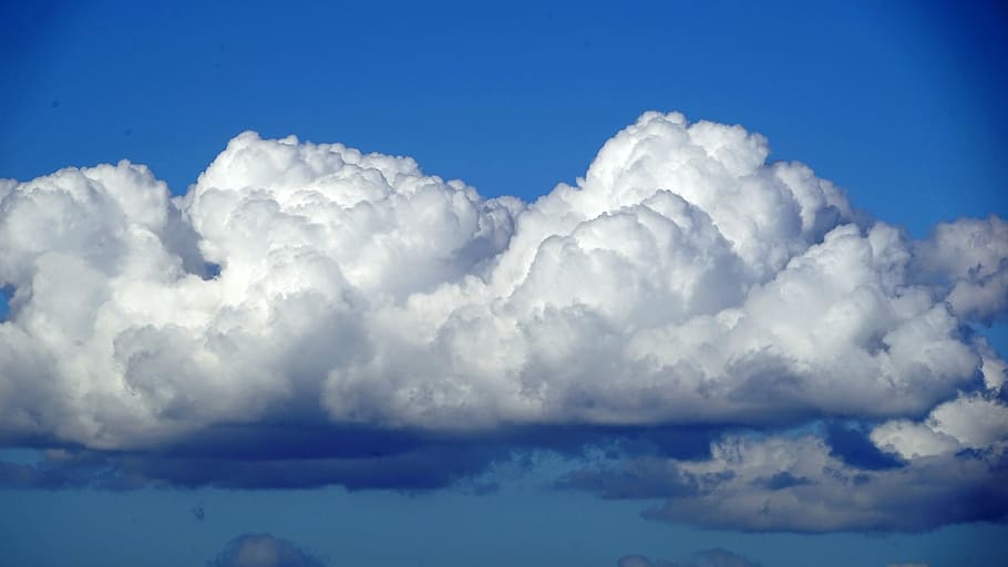 white clouds, sky, blue, cumulus, clouds form, cloud - sky HD wallpaper