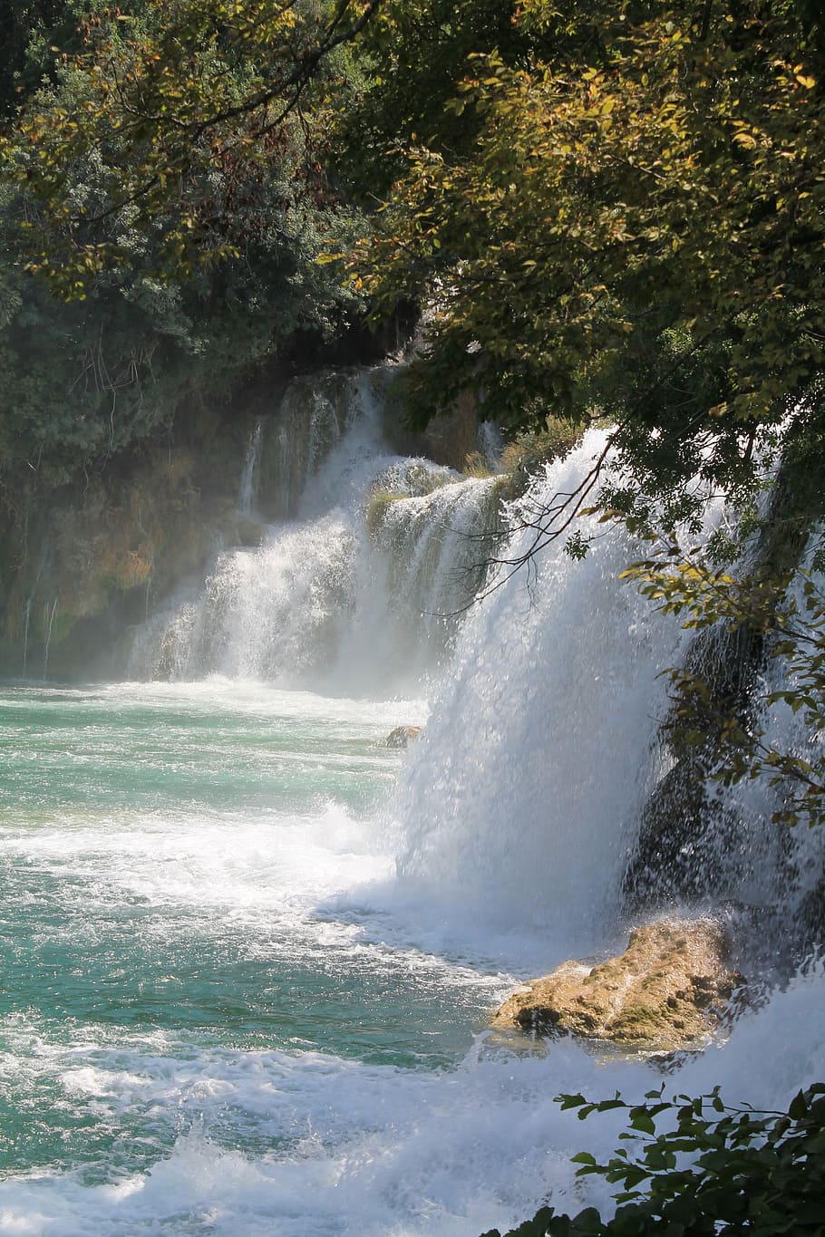 waterfall, croatia, krka, beauty in nature, tree, scenics - nature