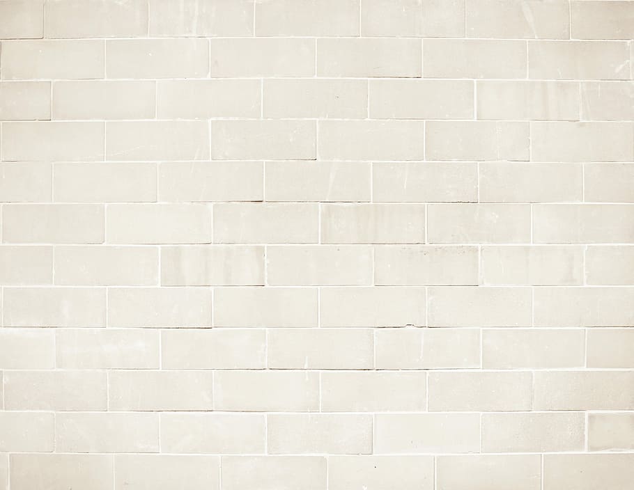 close-up of white brick wall, pattern, wallpaper, dirty, empty