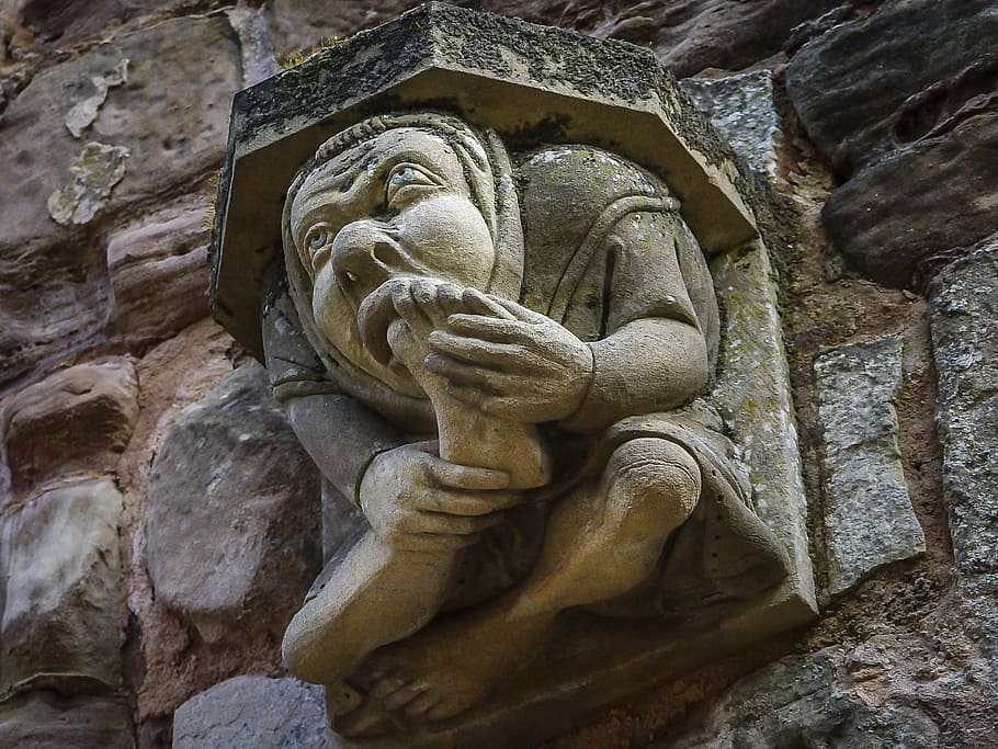 gargoyle, medieval, stone, architecture, representation, art and craft HD wallpaper