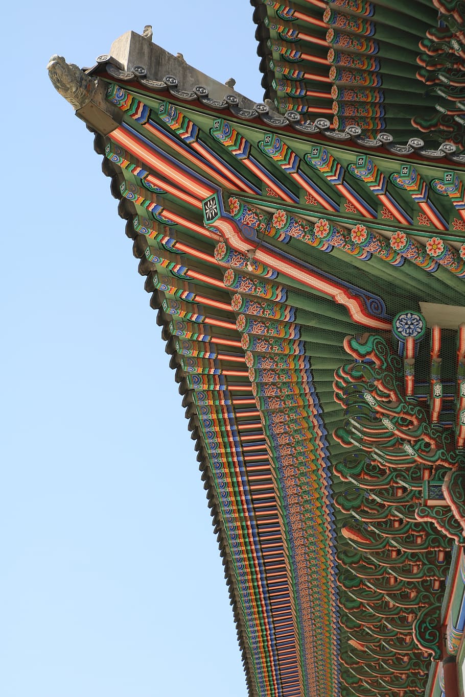 seoul, republic of korea, gyeongbok palace, traditional, mono, HD wallpaper