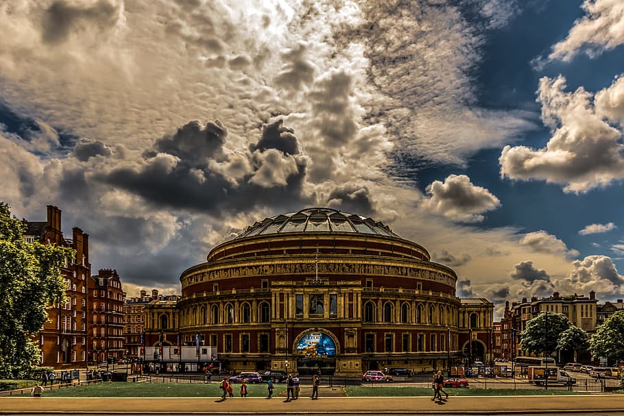 city, vehicles, sunset, art, ancient, architecture, british, building HD wallpaper