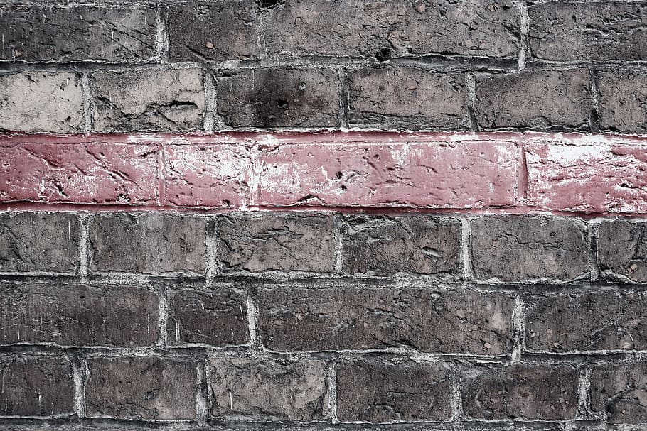 red, bricks, texture, wall, line, wall - building feature, brick wall HD wallpaper