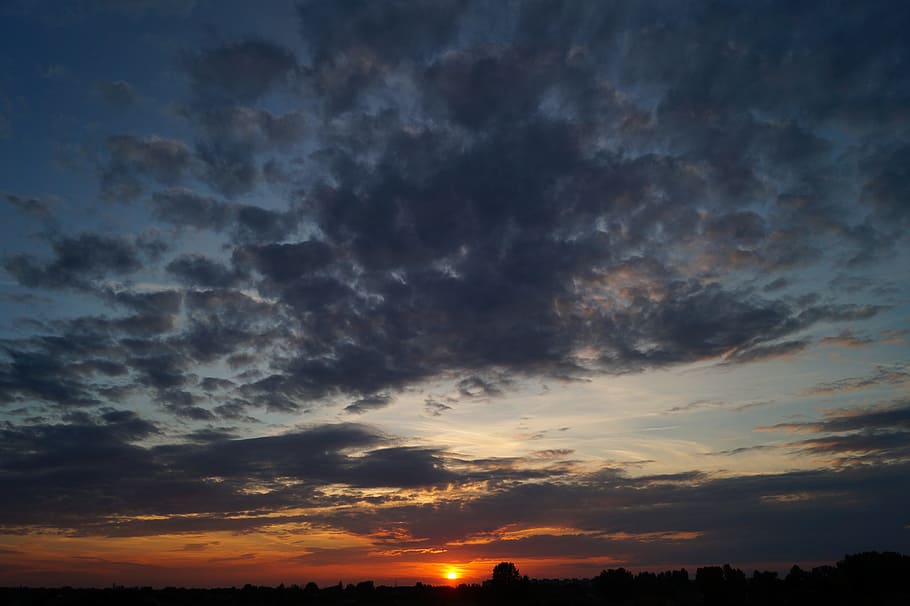 light, dawn, landscape, nature, beautiful, calm, cloudscape, color HD wallpaper
