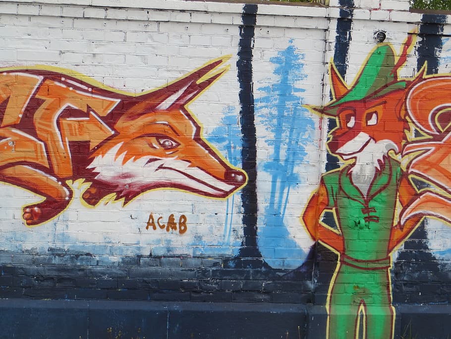 munich, graffiti, fuchs, art and craft, creativity, representation HD wallpaper