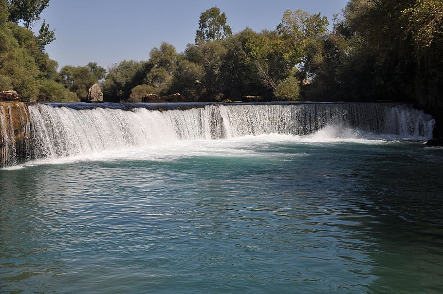 Antalya, Manavgat, Waterfall, motion, long exposure, flowing water HD wallpaper