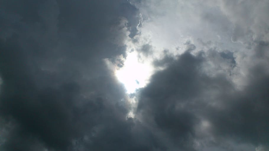 sky, clouds, grey, space, nature, cloud - sky, low angle view HD wallpaper