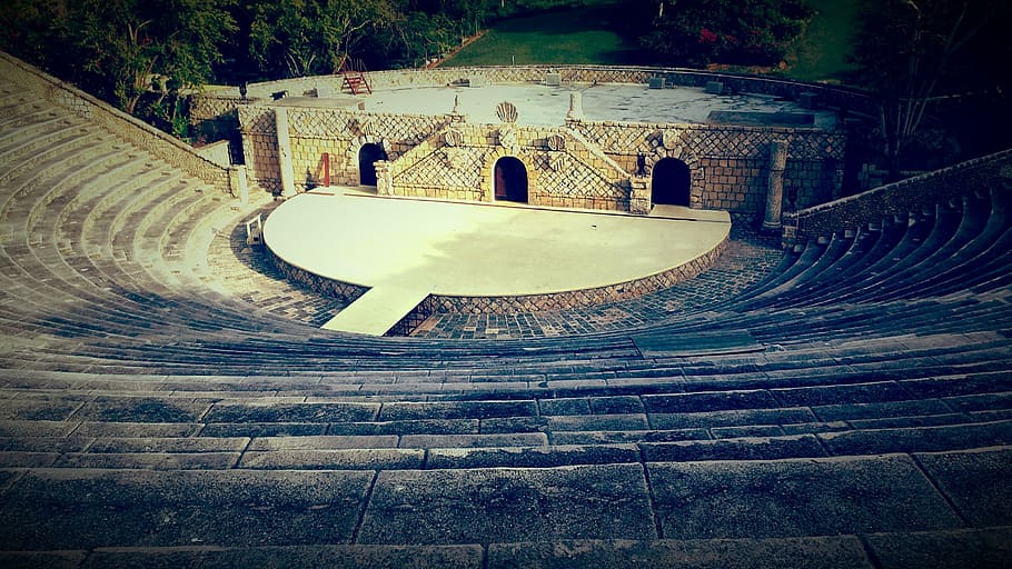 architecture, old, ladder, stone, old building, amphitheatre HD wallpaper