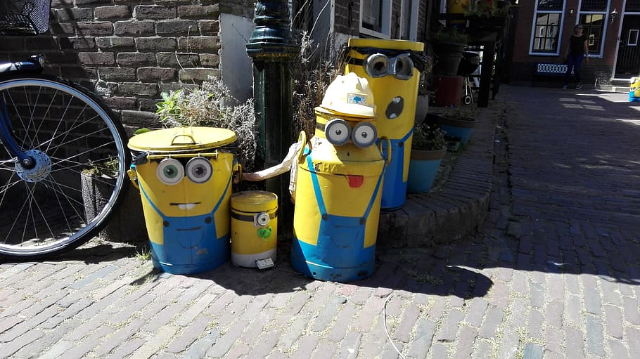 Minions, Fun, Nice, art, day, outdoors, no people, yellow, shadow HD wallpaper