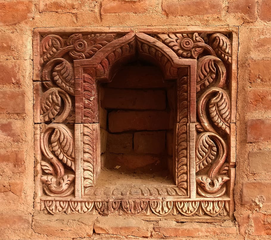 focus photo of brown bricks wall, window, ancient, stone, architecture HD wallpaper